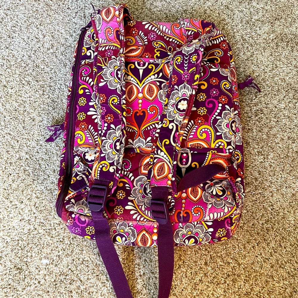 Vera Bradley Quilted Cotton Laptop Backpack in Pink Multicolor - Picture 2 of 3